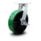 Service Caster 12 Inch Heavy Duty Green Poly on Cast Iron Caster with Brake and Swivel Lock SCC SCC-KP92S1230-PUR-GB-SLB-BSL - alternate 1